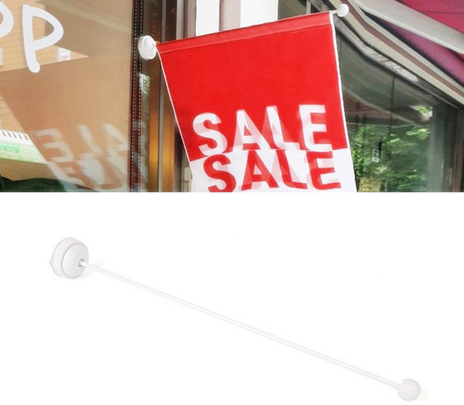 윈도우 배너 거치대 부착형 깃발대 행사 현수막 지지대 실외 창문 POP, 윈도우배너거치대_플라스틱