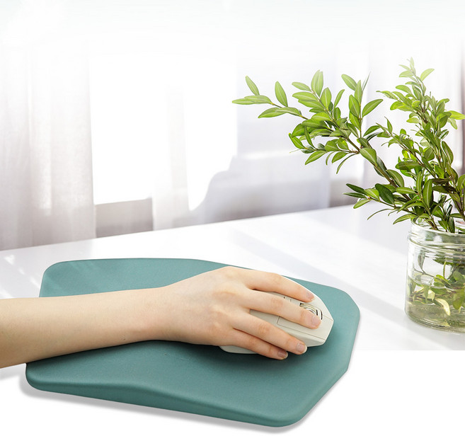 3D 메모리폼 마우스 손목 받침대 마우스패드 (인체공학 디자인), 3D 마우스 손목 받침대-그린, 1개