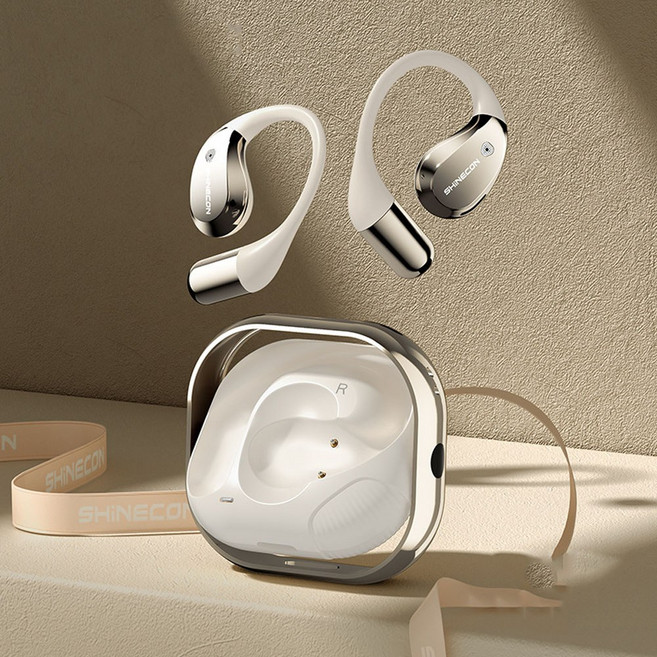 AI 무선 번역 이어폰 블루투스 노이즈 캔슬링 귀걸이형 블루투스 이어폰, AI 번역 버전, 피부색