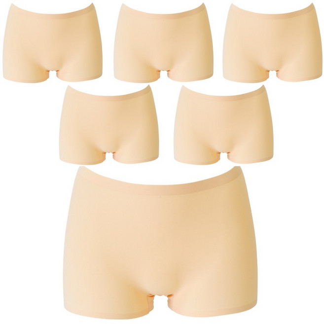 6장 세트 여성팬티 사각 여자 드로즈 팬티 심리스 네모 팬티