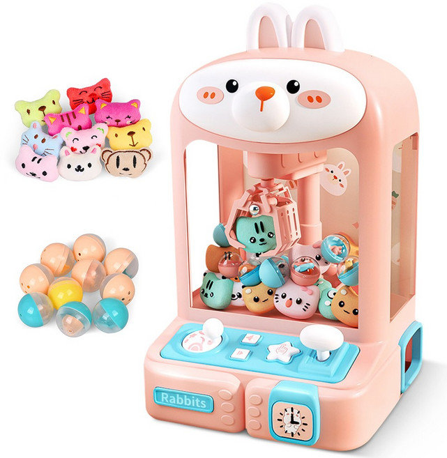 CozyTemp 인형 뽑기 기계 가정용 미니 장난감 뽑기, 1개