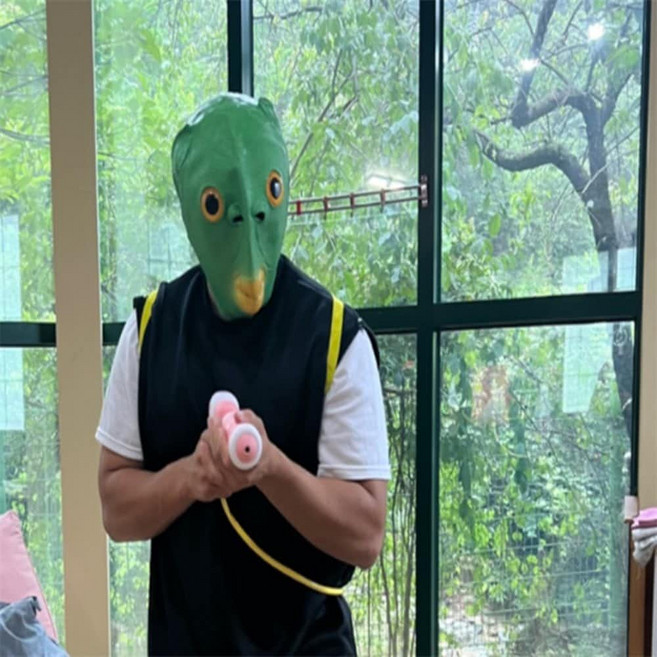 별별마켓 초록 물고기 가면 괴물