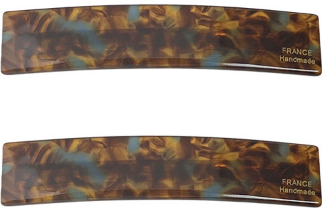 2개 세트 우아한 반묶음 일자 클립 스프링 클립 프렌치 사이드 클립 앞머리 포니테일 클립 반묶음 머리핀 아세테이트 빈티지 패션 머리장식 머리핀 France handmade