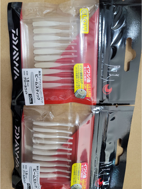 다이와 21 월하미인 빔스틱 1.5인치 펄화이트, 21 빔스틱 펄화이트, 1개