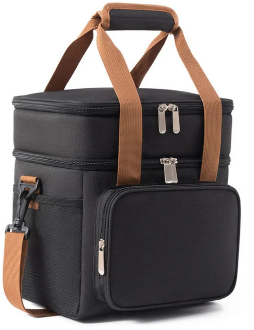 디오퍼플 보온보냉 방수 쿨러백 피크닉 가방, 블랙