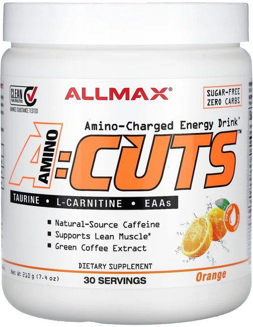 ALLMAX 올맥스 ACUTS 에이컷츠 아미노산 오렌지 210g 파우더 영양제 건강보조식품, 상세페이지 참조 - 쿠팡