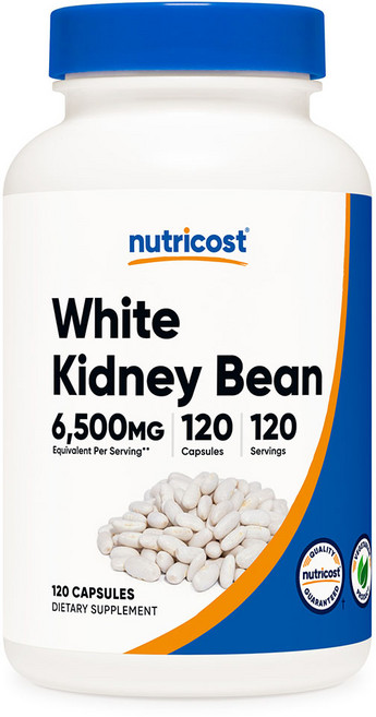 뉴트리코스트 화이트키드니 흰강낭콩 추출물 10:1 농축캡슐 6500mg 캡슐 120회분 1개, 120정