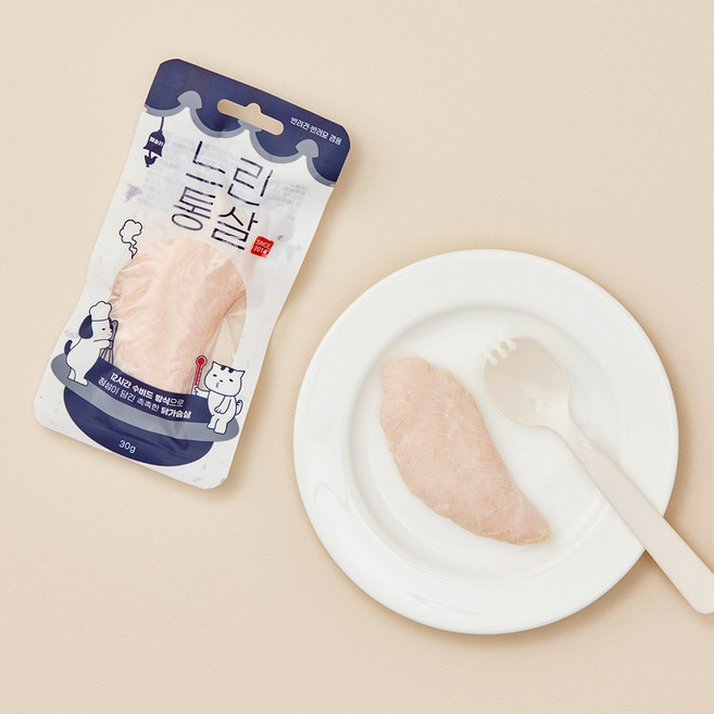 페슬러 느린통살 강아지 고양이 간식, 닭, 30g, 10개