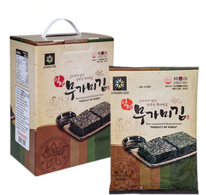 광천맛김 삼원맛김 무가미김10봉, 1박스