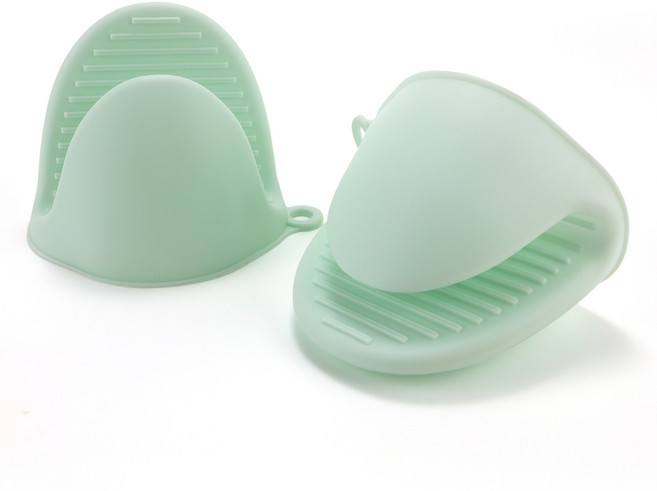 2개 베이킹장갑 미끄럼방지 단열장갑 오븐 레인지 에어프라이어 클립 SH1393, 1세트, 민트