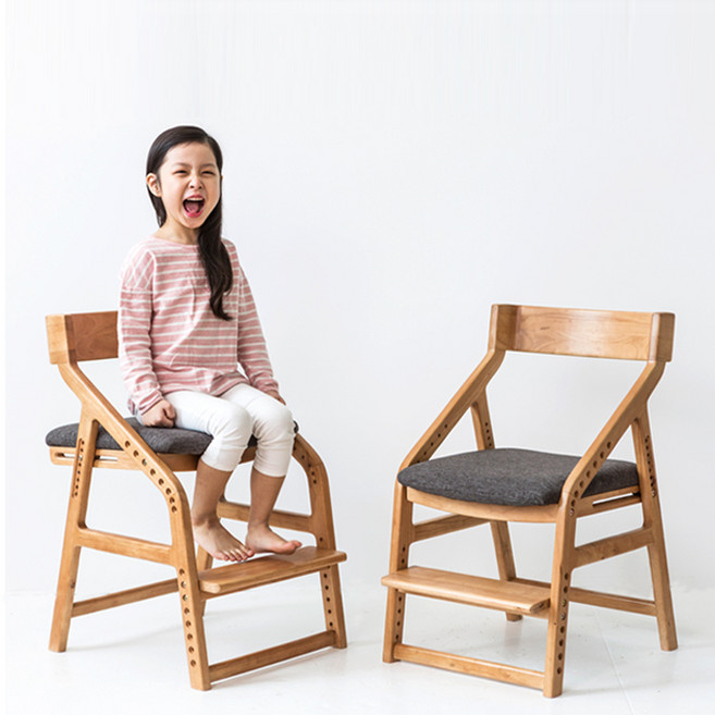 비카 스텝판 어린이 식탁의자, 쿠션 페브릭, 1개