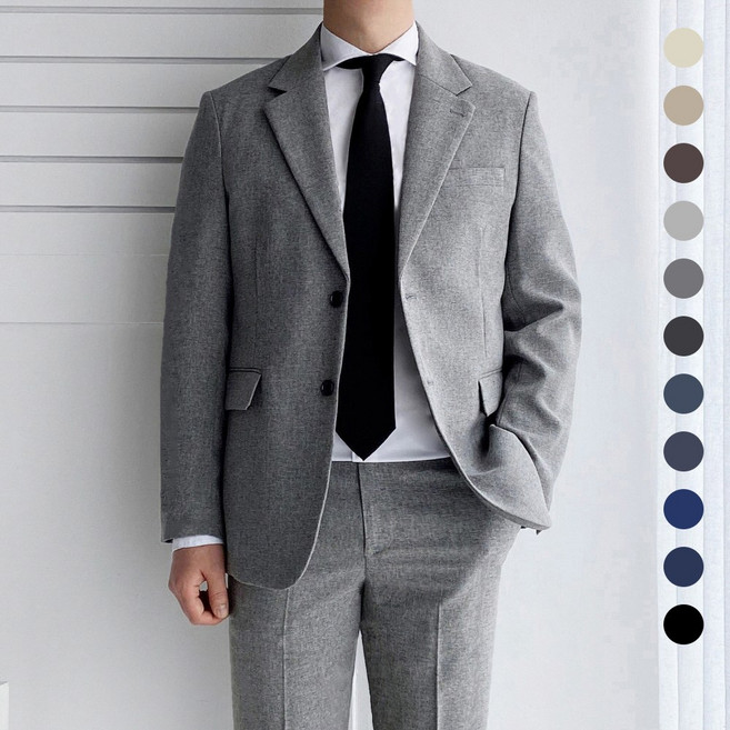 레브클래식 남자 봄 가을 겨울 정장 세트 세미 캐주얼 셋업 수트 하객룩 면접 결혼식 빅사이즈