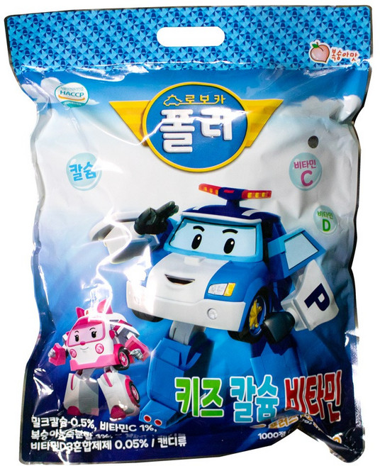로보카폴리 키즈 칼슘 비타민C 플러스 D 1000, 1.1kg, 1개