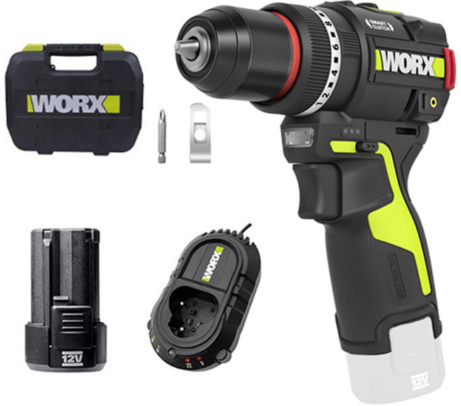 웍스 WU135T 2.0싱글 해머드릴 12V 스마트클러치 자동멈춤 소형 충전 드릴 드라이버 WORX