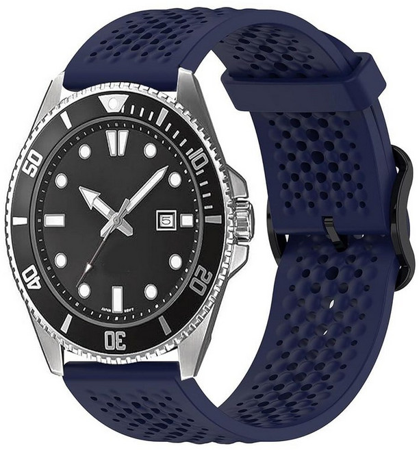 카시오 MDV106 밴드와 호환 22mm 퀵 릴리즈 스포츠 실리콘 밴드 스트랩 교체 손목 밴드 카시오 MDV106-1AV / MTP-VD01 시계와 호환 (블루 22mm