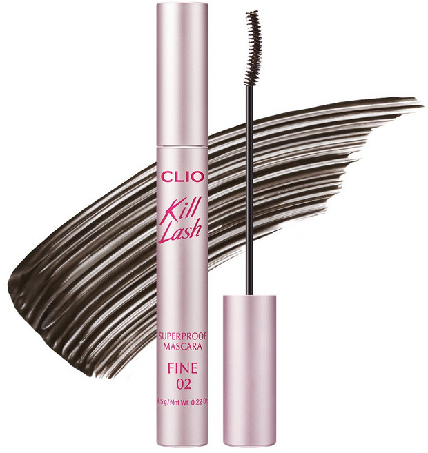 클리오 킬래쉬 수퍼프루프 마스카라 파인, 002 무스브라운, 1개
