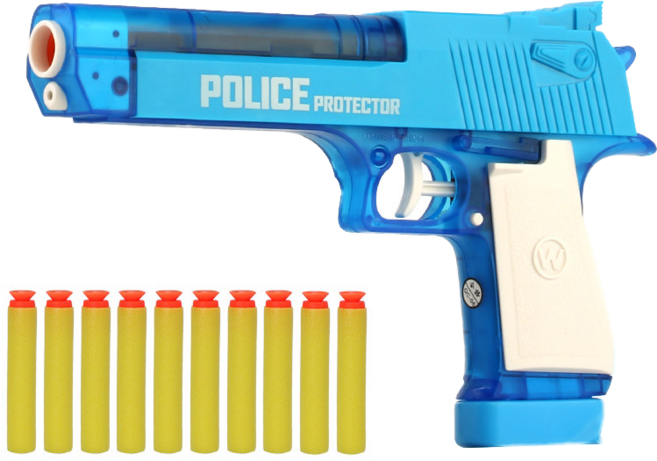 兒童玩具槍 柔軟子彈左輪手槍 角色扮演, 藍色, 1個
