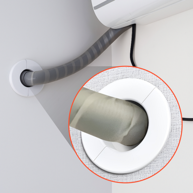 초간편 분리형 에어컨 배관 구멍 마개, 1개