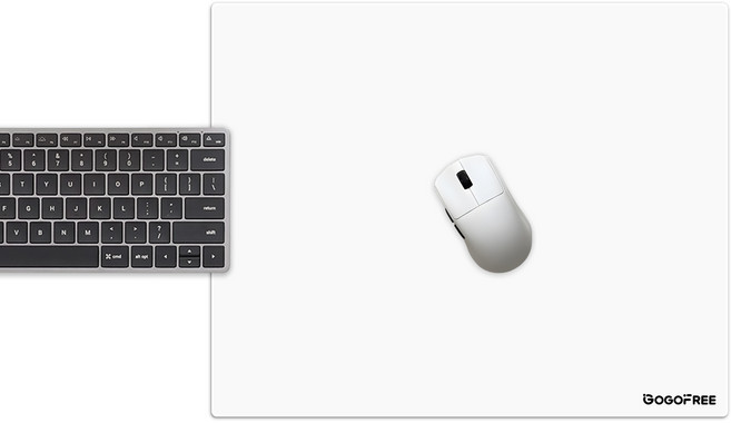 GOGOFREE 강화유리 마우스패드 게이밍 마우스 패드 XL, 화이트 40*50, 1개