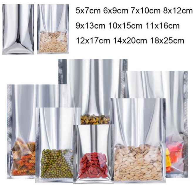 열도장 알루미늄 호일 가방 진공기 파우치 식품 등급 보관 주방 용품 5-100 개, 07 12x17cm 25pcs
