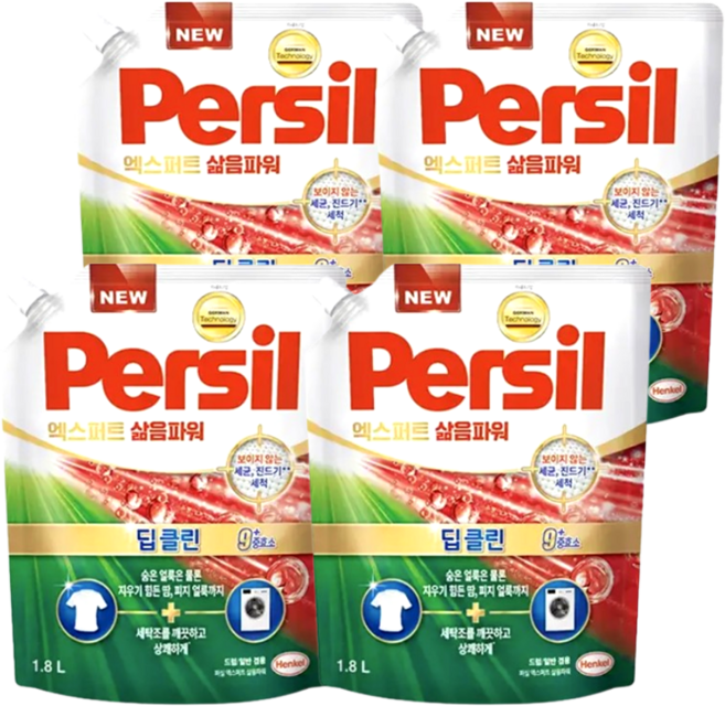 퍼실 엑스퍼트 삶음파워 드럼/일반 겸용 1.8L x 4개