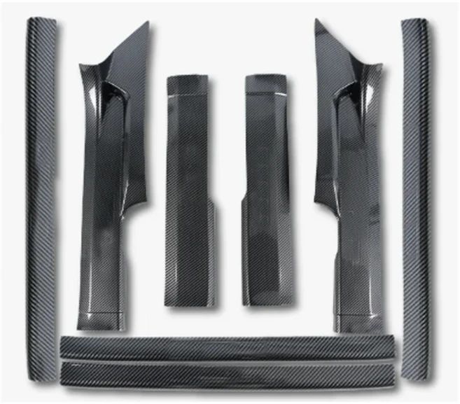 Toyota Crown Crossover S235 ~ 자동차 환영 페달 ABS 도어 씰 스커프 임계값 가드 플레이트 트림 스트립, 02 Full set