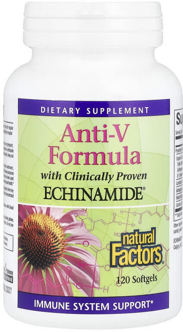 네츄럴팩터스 안티-V 포뮬러 임상적으로 입증된 에키나마이드 함유 120소프트젤, 120 개, 1개, 120정
