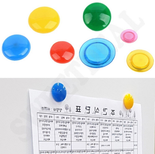 동그란자석 교구용자석 학습용자석, 반투명 소 10P (2cm)