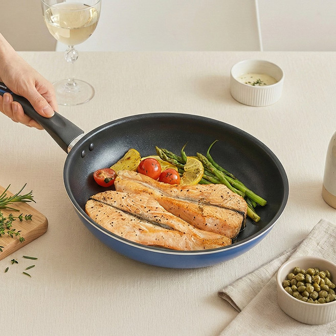 마이셰프 퓨어 라이트 프라이팬 애쉬블루, 28cm, 1개