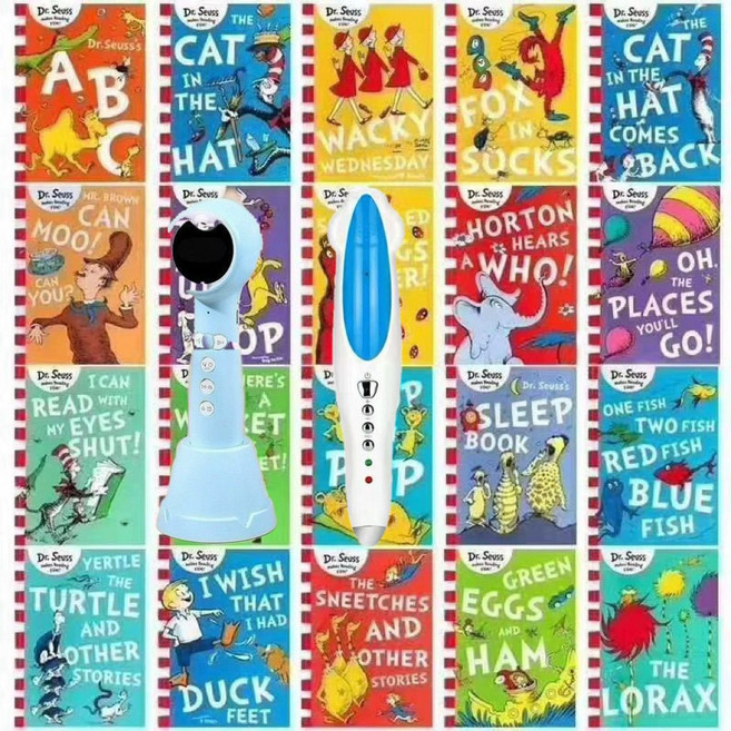 Dr. Seuss 蘇斯博士 33冊 兒童英語點讀繪本 點讀筆, 1個, 蘇斯博士20冊音頻小達人小蝌蚪點讀