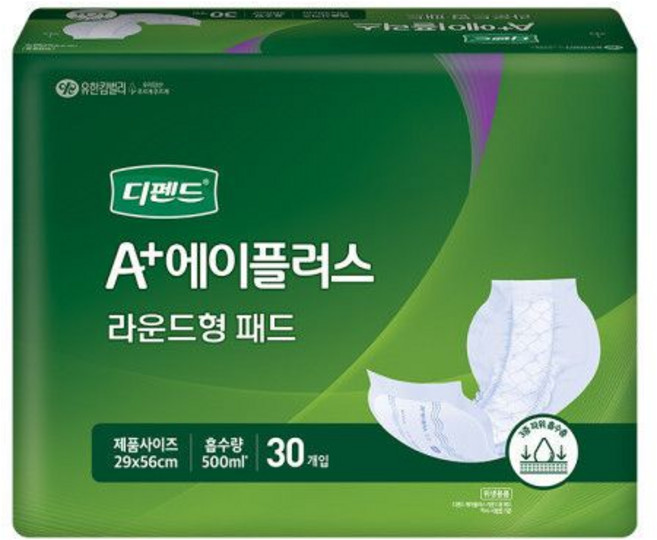 디펜드 속기저귀 라운드 /성인용기저귀 99%냄새억제효과, 단일사이즈, 180매입, 180개