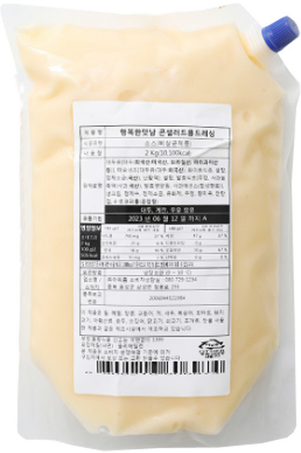 [먹깨비네] 아워홈 콘샐러드용 드레싱 2kg 대용량소스, 1개