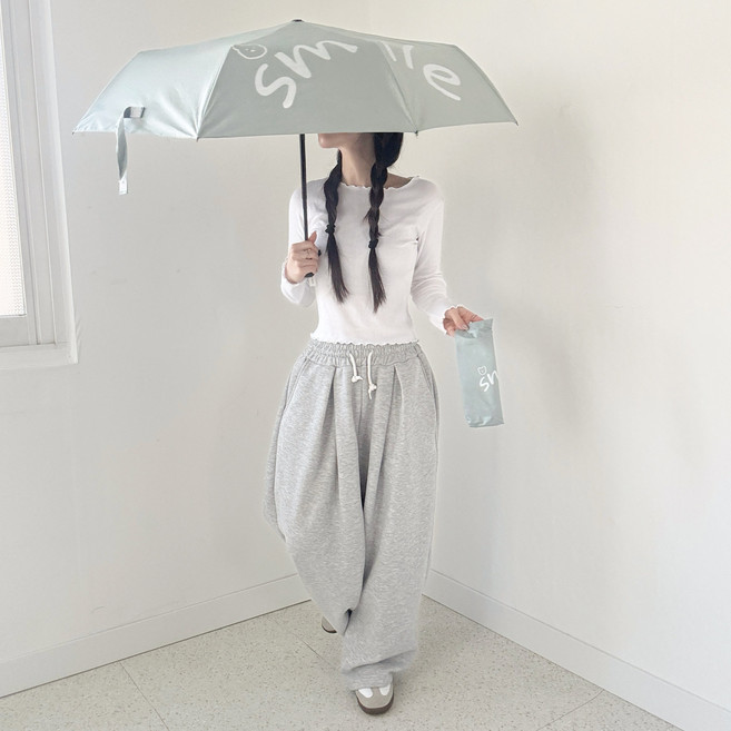 디아쿠아 스마일 베어 접이식 3단 자동 우산 우양산 양우산