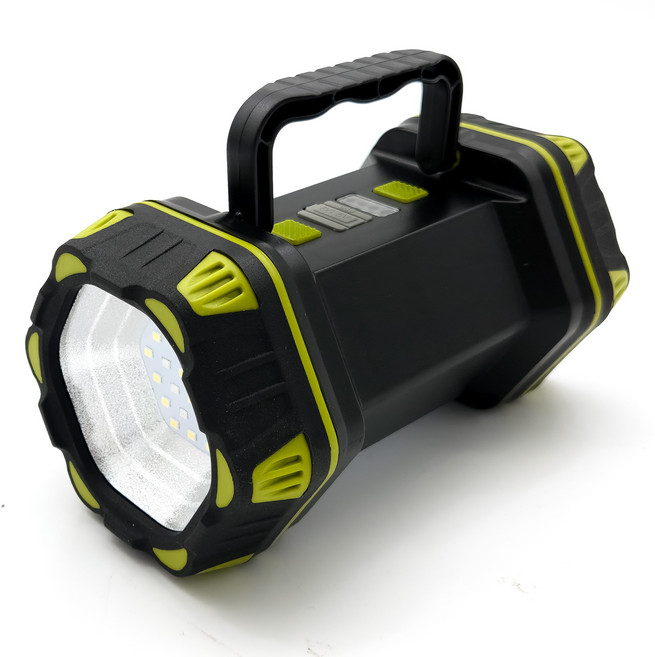 충전식 LED 양면 멀티 랜턴 캠핑 작업 비상용 랜턴, 1개, 블랙