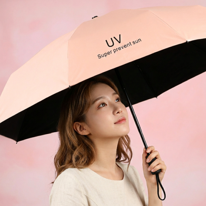 햇살막이 양산 자동 3단 원터치 암막 양산 초경량 자외선차단 경량 우양산