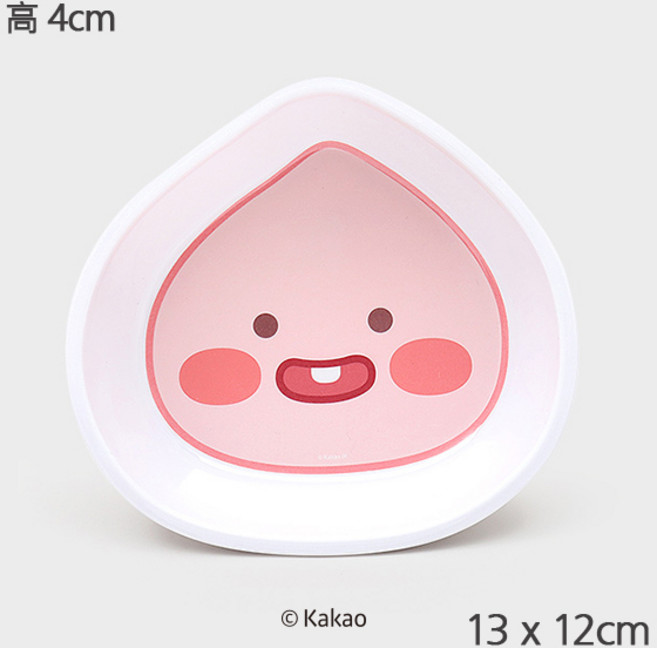 Daiso 韓國大創 Kakao Friends 屁桃 可愛造型 多功能收納 浴室用品, 1個, 美耐皿小碗 屁桃, 粉紅色