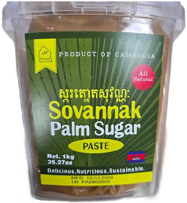 캄보디아 헤세드 팜슈가 페이스트 1kg Cambodia hesed Palm Sugar Paste, 1개