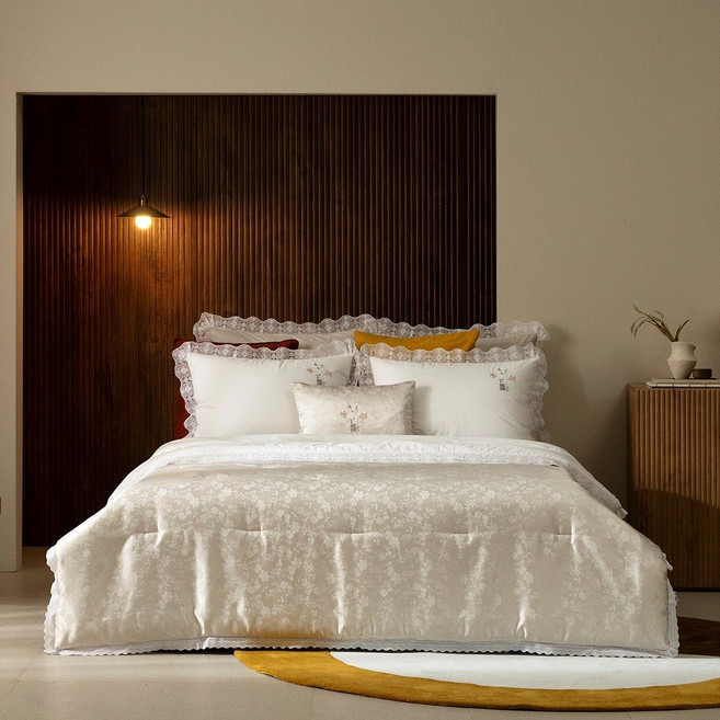 [공식판매처] 박술녀 사틴자카드 차렵이불 침구 풀세트 (작품명 채담) 빠른배송 / 이불+패드+베개커버 / 선물추천