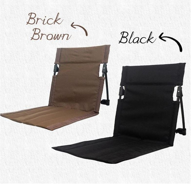 한강 피크닉 의자 캠핑용 등받이 접이식 리틀띵즈 휴대용 페스티벌 좌식 놀이동산 아웃도어, 1개, 블랙