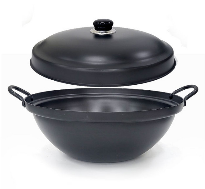 일리 경질 튀김솥 커버세트, 1개, 블랙, 34cm