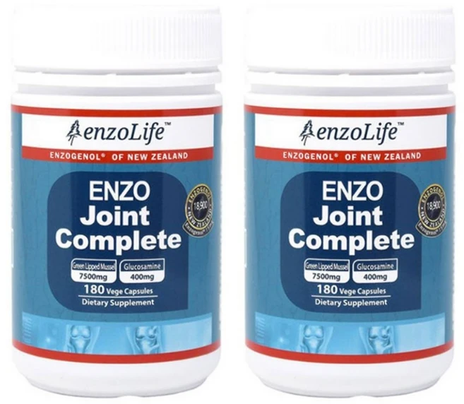 ENZOLIFE JOINT COMPLETE 엔조라이프 뉴질랜드 조인트 컴플리트 초록입홍합 글루코사민 7500mg 180정 2팩, 2개 - 쿠팡