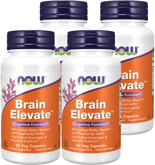 나우푸드 브레인 엘리베이트 베지 캡슐 비건, 4개, 60정 - 쿠팡