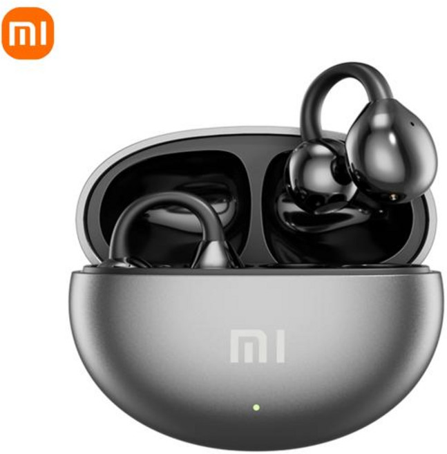 소리증폭기 음성 증폭기 난청보청기 Xiaomi 무선 골전도 이어폰디지털 디스플레이 포함 방수 스포츠 이어폰마이크 Bluetooth 5.4 클립온, [02] M91 Black 1pcs, 1개