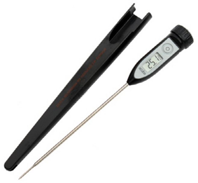 아쿠바 방수 중심온도계 CS-101 블랙, 1개