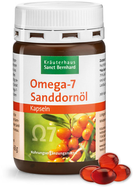 Kräuterhaus Sanct Bernhard Omega-7 沙棘油膠囊, 1個, 100顆