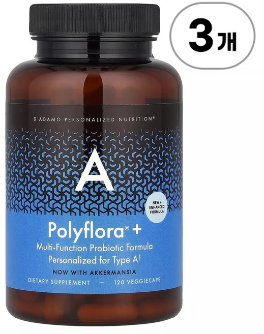 다다모 폴리플로라 A 멀티 펑션 프로바이오틱 포뮬라 D'adamo Polyflora A Multi-Function Probiotic Formula 120정, 3개 - 쿠팡