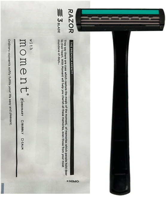 위드모먼트 3중날 일회용 면도기 개별포장 헬스장 호텔 목욕탕 숙박업 업소용 3날 소량 대량, 20개, 1개입 - 쿠팡