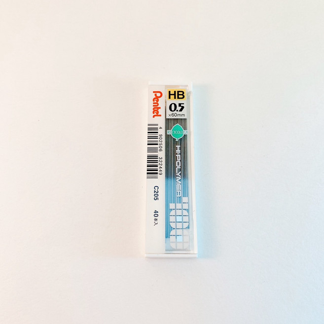 PENTEL 飛龍 0.5mm 筆芯 C205 自動鉛筆替芯, 1個, HB