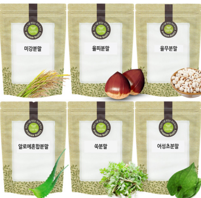 생생드림 천연 팩 분말 가루 (미강/율피/율무/쑥/밤/다시마/맥주효모/알로에/어성초), 04.쑥분말500g(국산), 1개