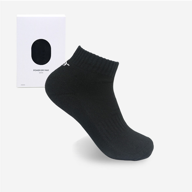 언디자인드라이프 쿨맥스 논슬립 스포츠양말 단목 장목 니삭스 3중쿠션, 블랙, 1개